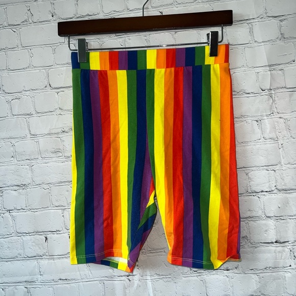 divided by h&m rainbow stretchy shorts size S - Picture 2 of 5